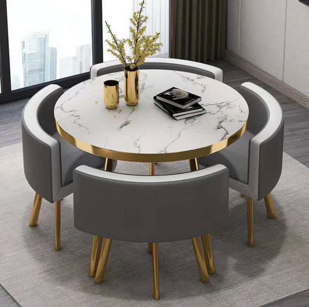 Gold panel dining room